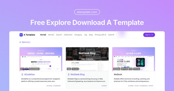 Screenshot of A Template