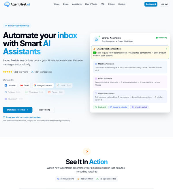 Screenshot of AgentNest.ai