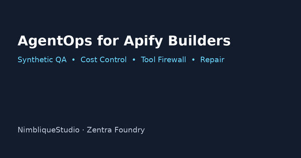 Screenshot of AgentOps Bundle for Apify Builders