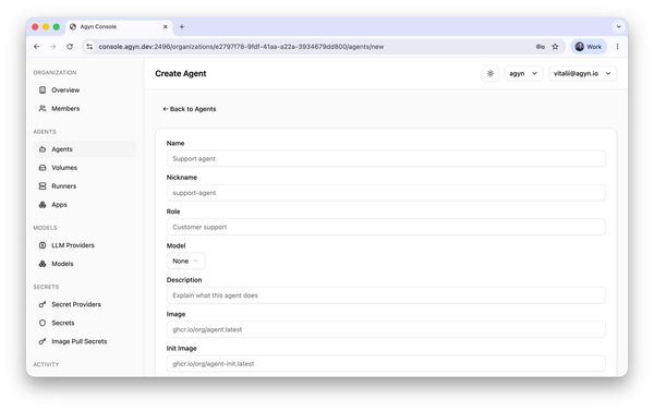 Screenshot of Agyn