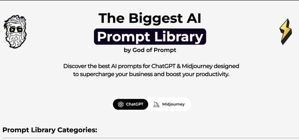 Screenshot of AI Prompt Library