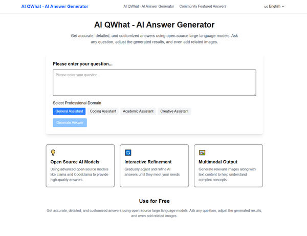 Screenshot of AI QWhat