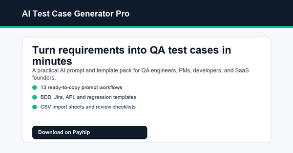 Screenshot of AI Test Case Generator Pro