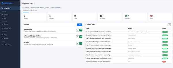 Screenshot of AIBlogMax