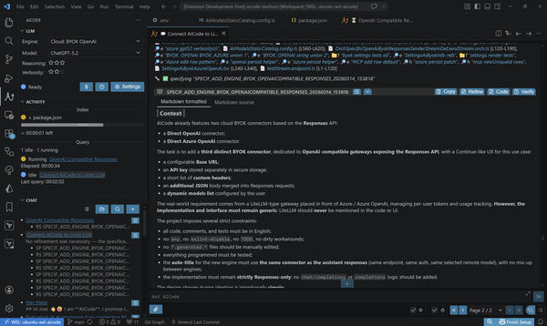 Screenshot of AICode