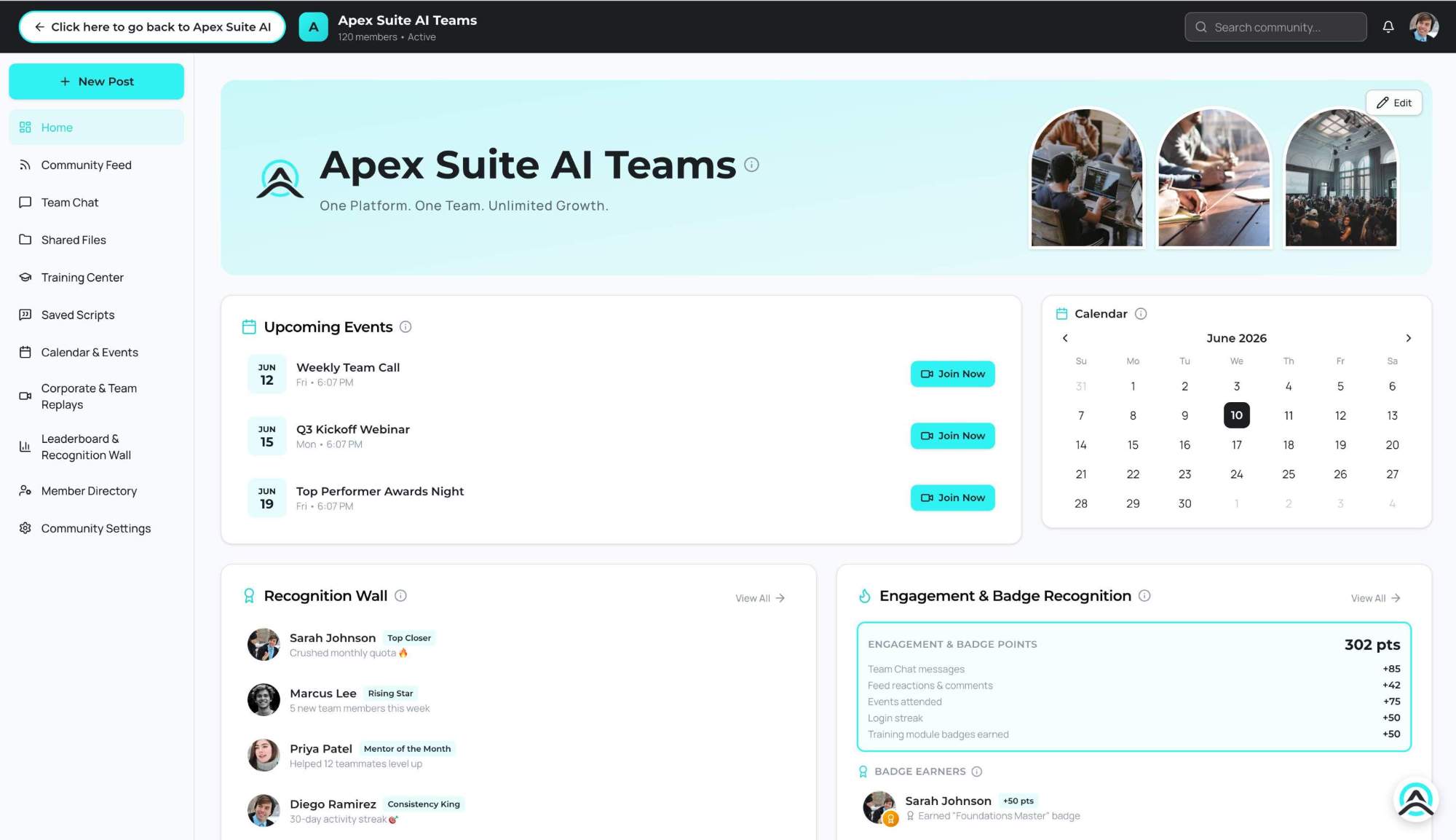 Screenshot of Apex Suite AI