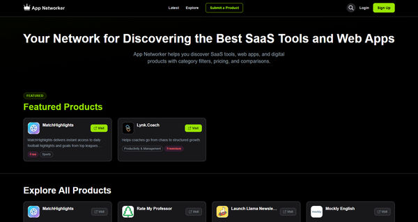 Screenshot of App Networker