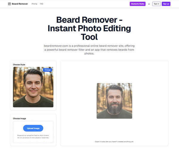 Screenshot of Beard Remover