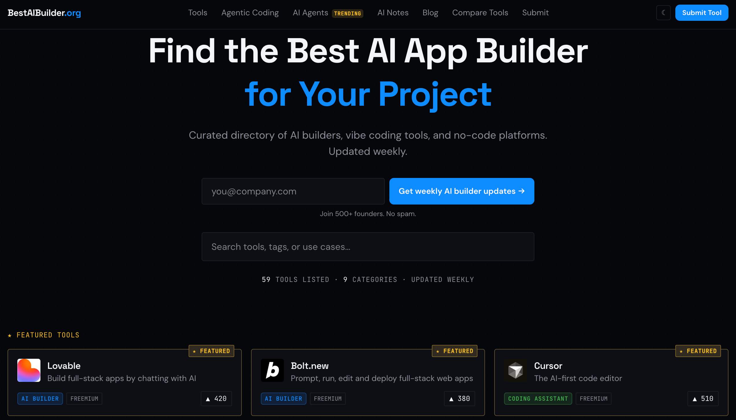 Screenshot of BestAIBuilder