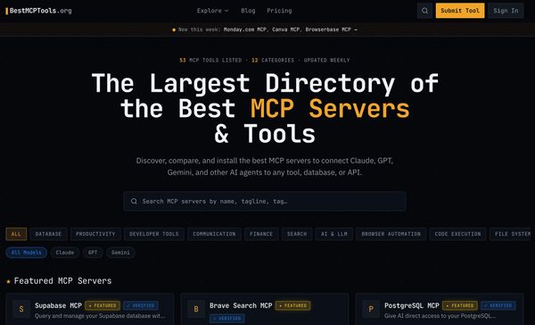 Screenshot of BestMCPTools
