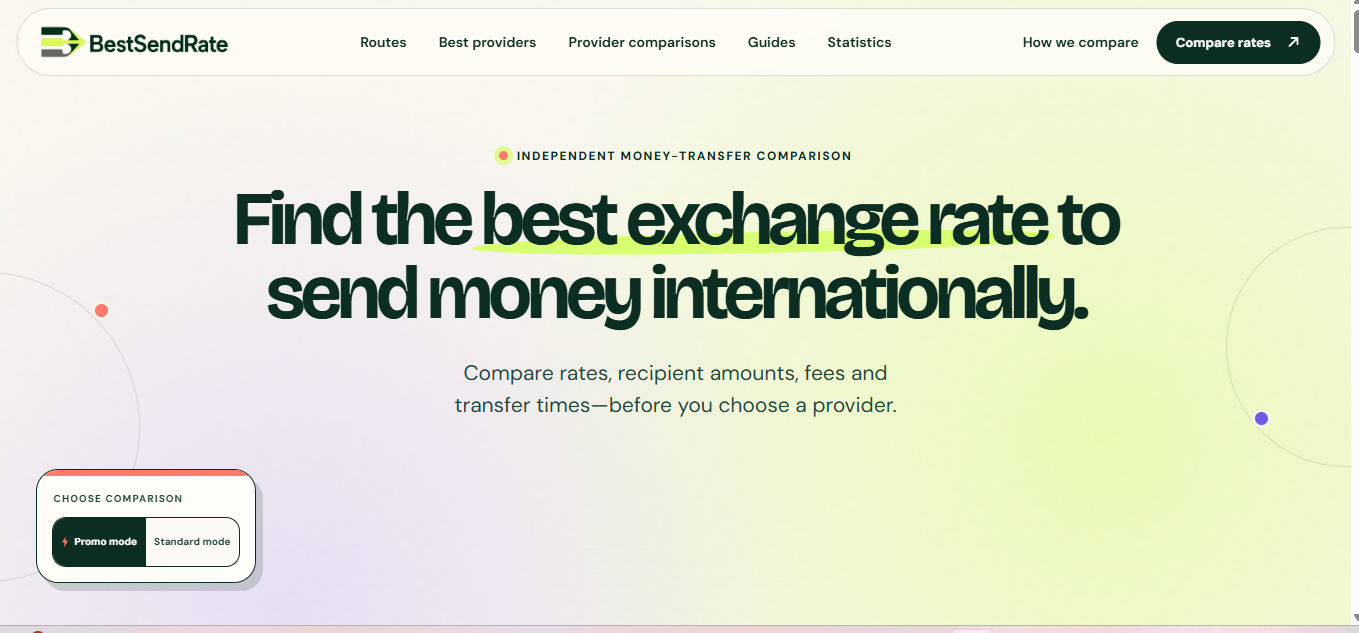 Screenshot of BestSendRate
