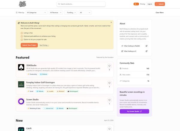Screenshot of Built Vibing