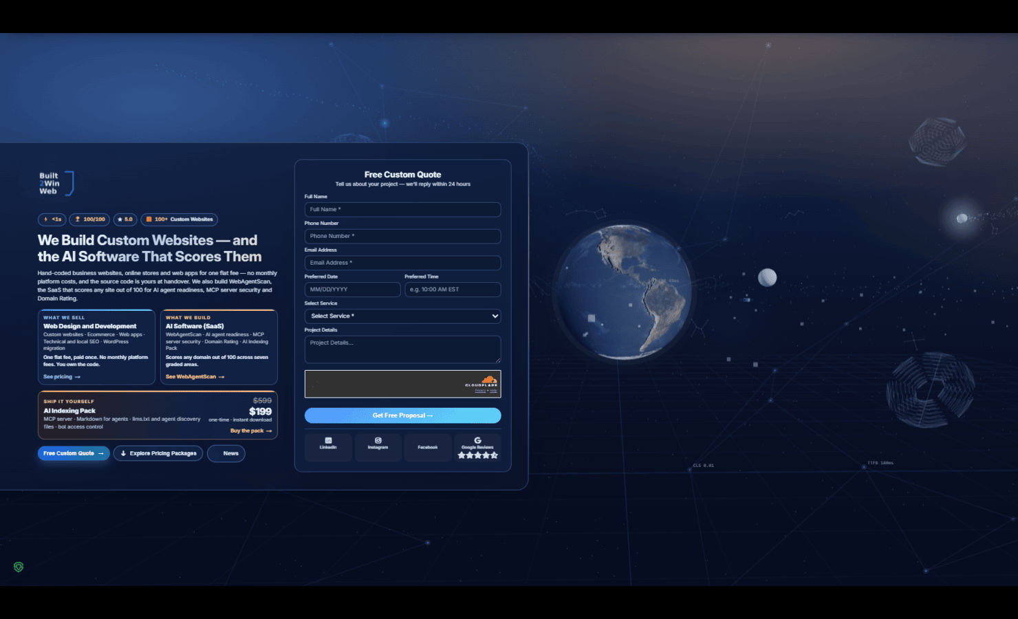 Screenshot of BuiltToWinWeb