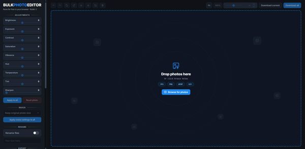 Screenshot of Bulk Photo Editor
