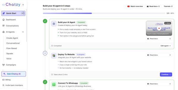 Screenshot of Chatzy AI