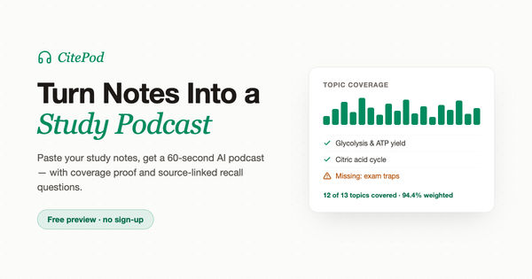 Screenshot of CitePod