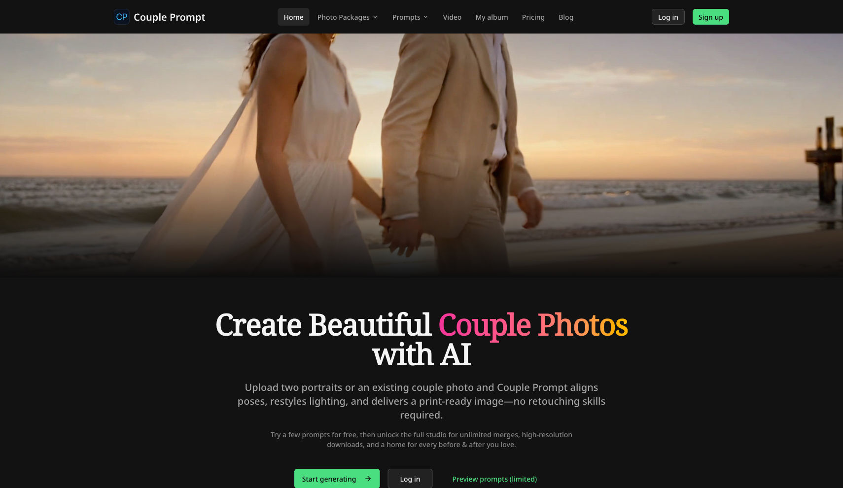 Screenshot of Couple Prompt