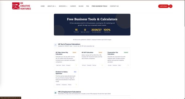 Screenshot of Customer Acquisition Cost Calculator