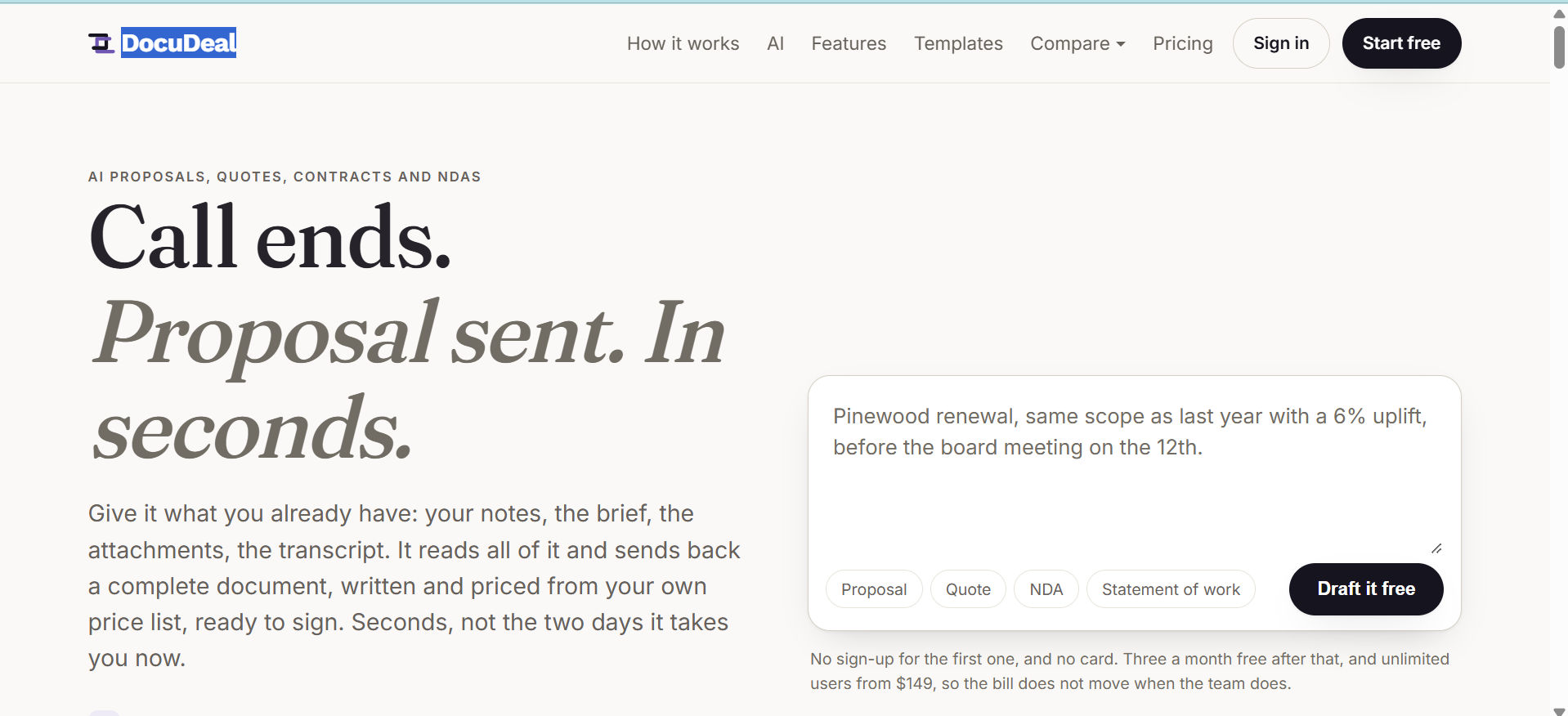 Screenshot of DocuDeal