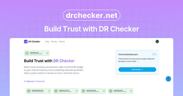Screenshot of DR Checker