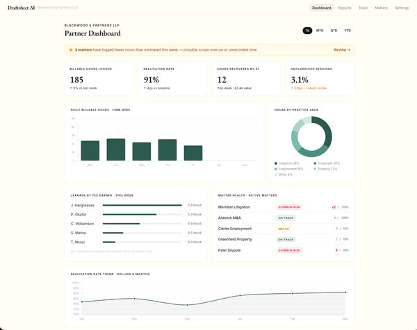 Screenshot of Draftsheet AI
