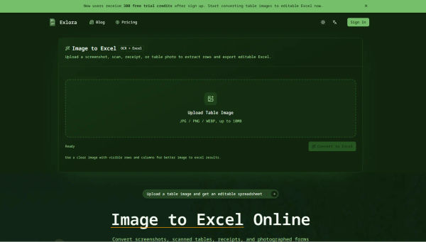 Screenshot of Exlora