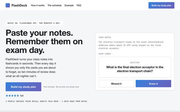Screenshot of FlashDeck