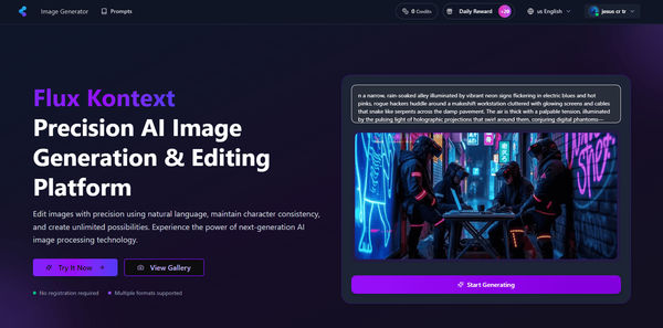 Screenshot of Flux Kontexsdft AI