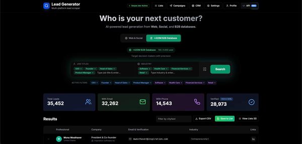 Screenshot of Getlead