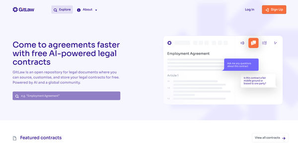 Screenshot of Gitlaw