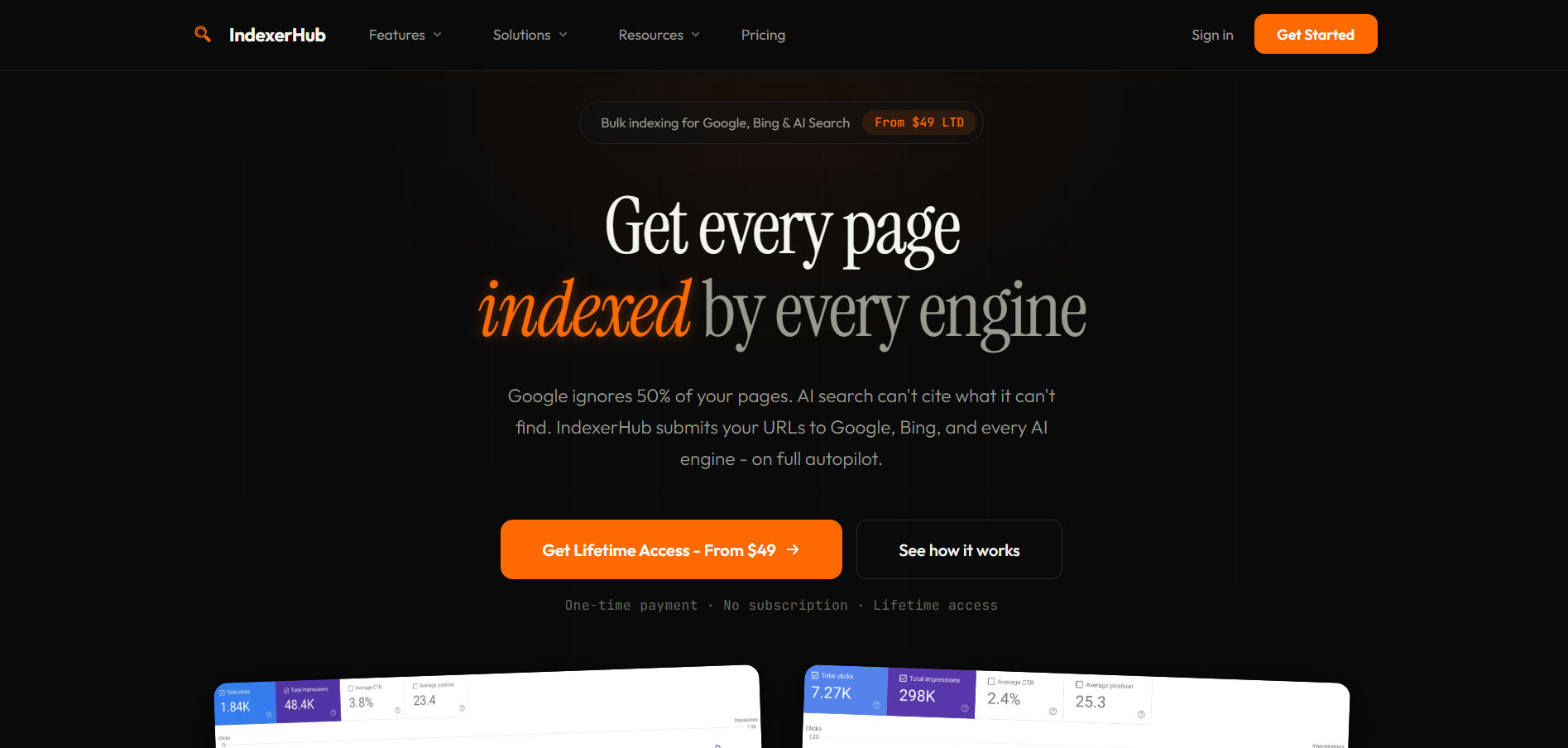 Screenshot of IndexerHub