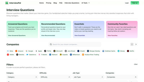 Screenshot of InterviewPal
