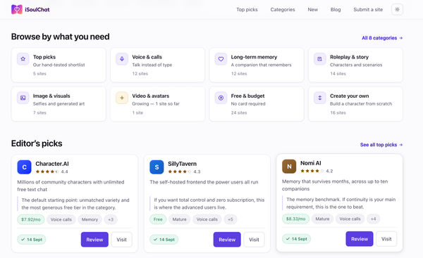Screenshot of iSoulChat