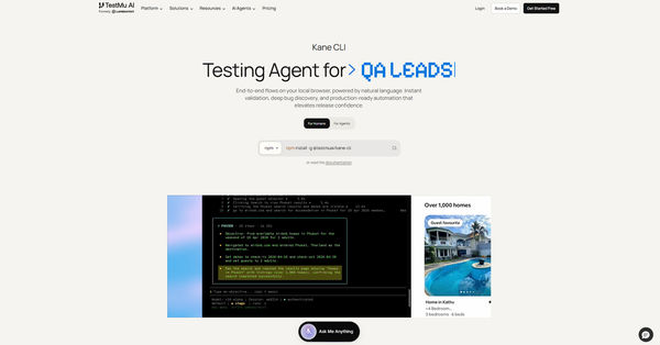 Screenshot of Kane CLI By TestMu AI