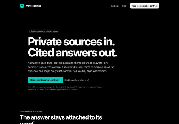 Screenshot of Knowledge Base