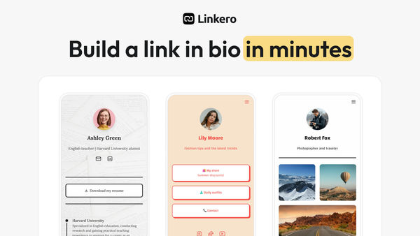 Screenshot of Linkero