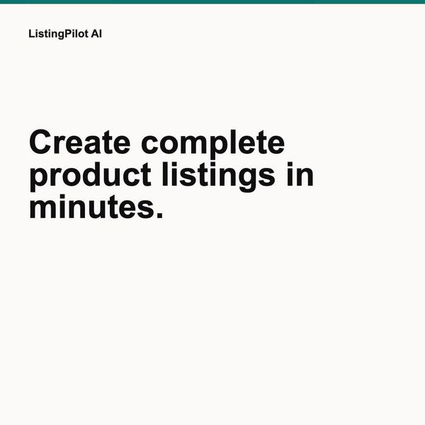 Screenshot of ListingPilot AI