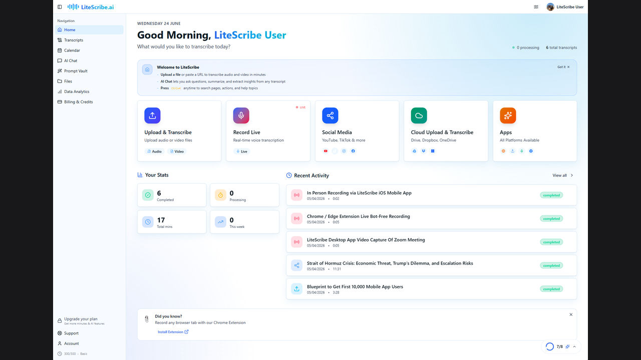Screenshot of LiteScribe