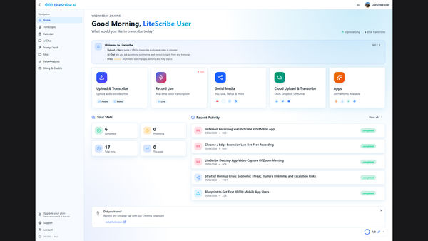 Screenshot of LiteScribe