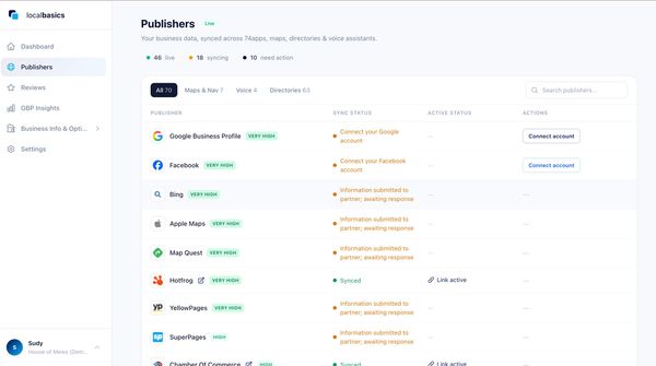 Screenshot of LocalBasics