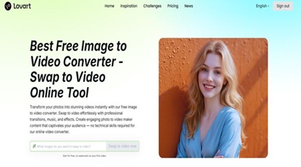 Screenshot of Lovart-Al Image To Video Converter