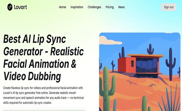Screenshot of Lovart-Al Lip Sync