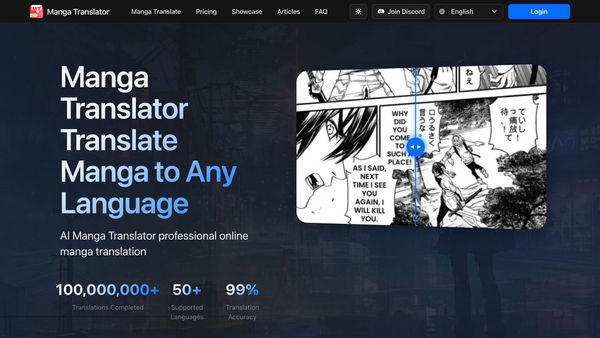 Screenshot of manga translator
