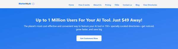Screenshot of MarketMyAI