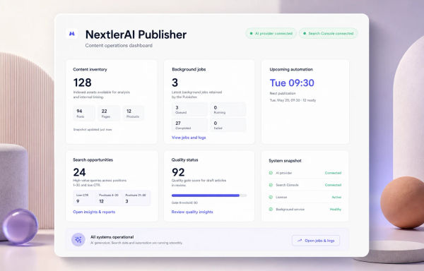 Screenshot of NextlerAI Publisher