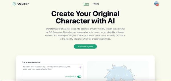 Screenshot of OC-Maker