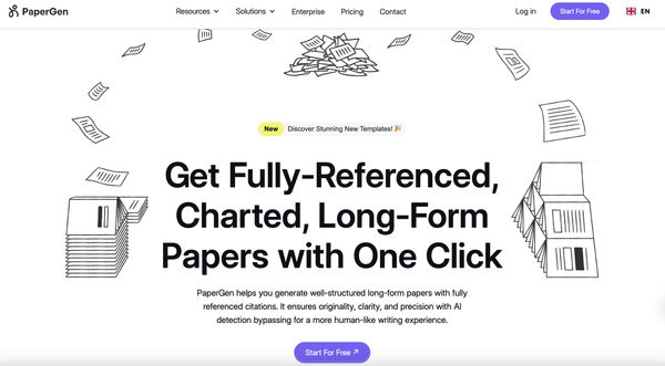 Screenshot of Papergen AI