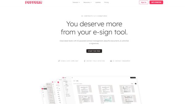 Screenshot of Popform
