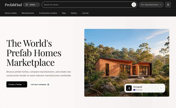 Screenshot of Prefabfind