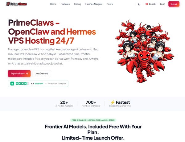 Screenshot of PrimeClaws VPS